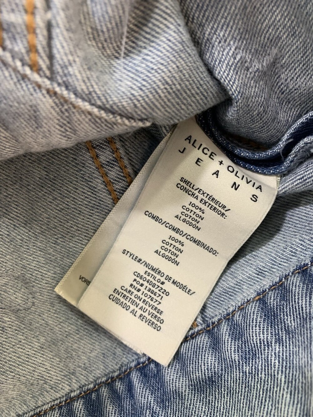 Alice + Olivia CHLOE EMBROIDERED DENIM JACKET - Picture 14 of 14